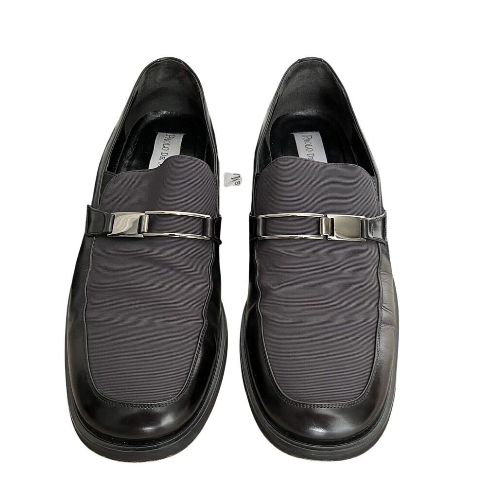 Paolo De Marco | Black Leather Buckle Loafers Shoes HANDEMADE Spain Size 11.5